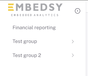Navigation menu reflecting the saved group and sort order